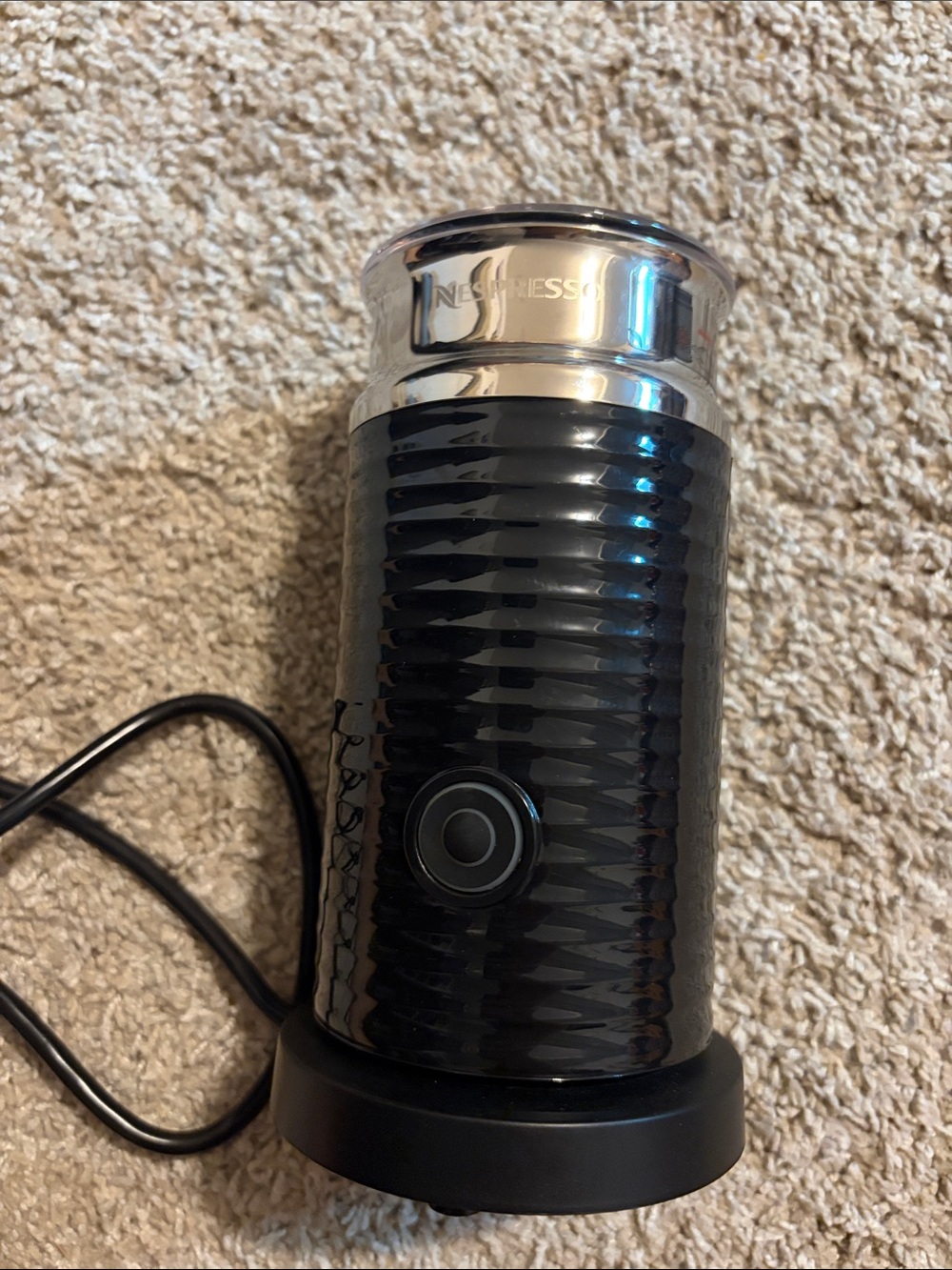 Nespresso Black & Silver Electric Milk Frother
